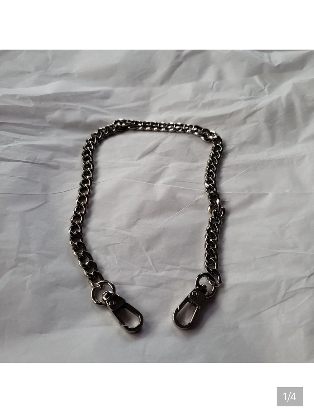 Silver Chain Strap with Lobster Clasps